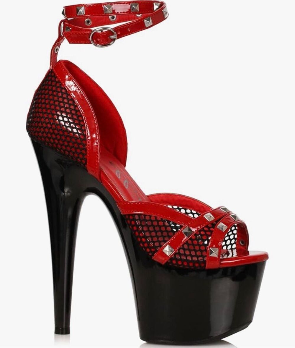 Ellie Shoes Women's 709-SLEEK-RED-10 Heeled Sandal, 10 New
